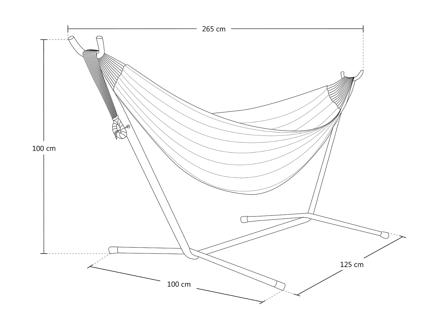 Amaca con supporto da giardino – Panama grigio scuro