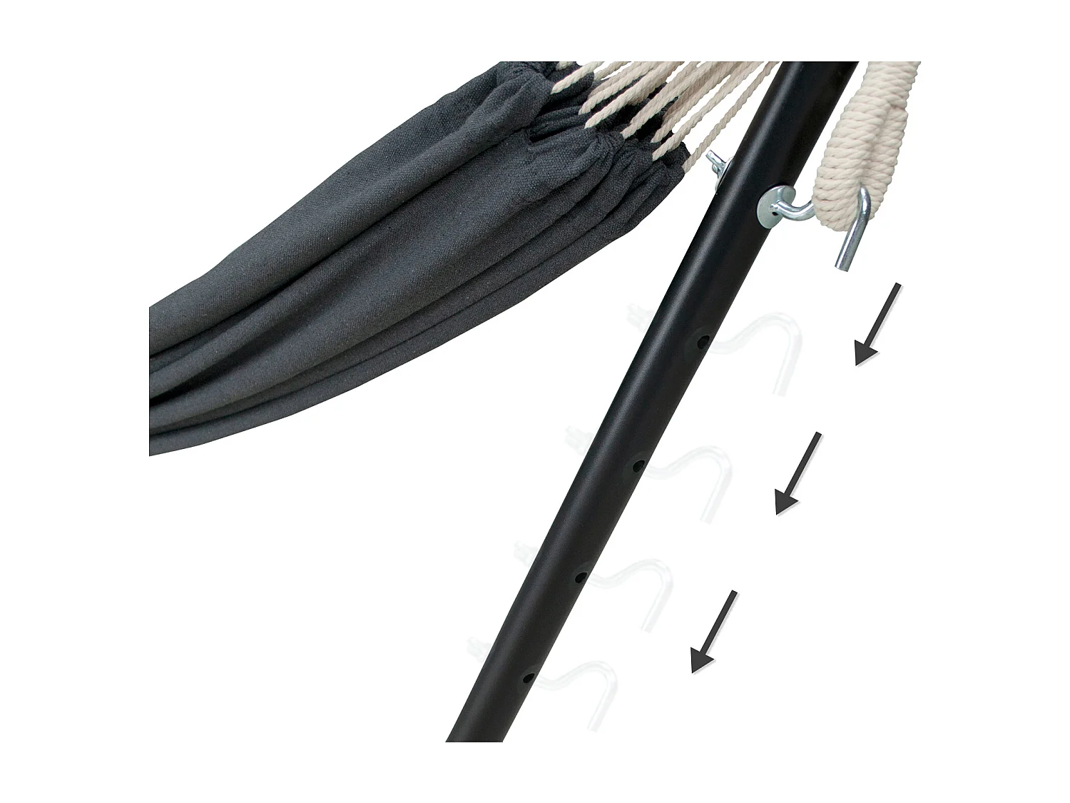 Amaca con supporto da giardino – Panama grigio scuro