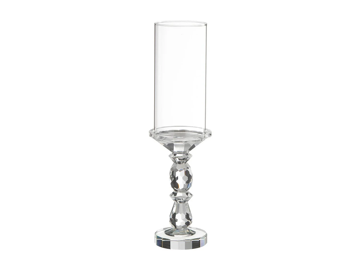 Photophore Design en Cristal "Marie" 42cm Transparent