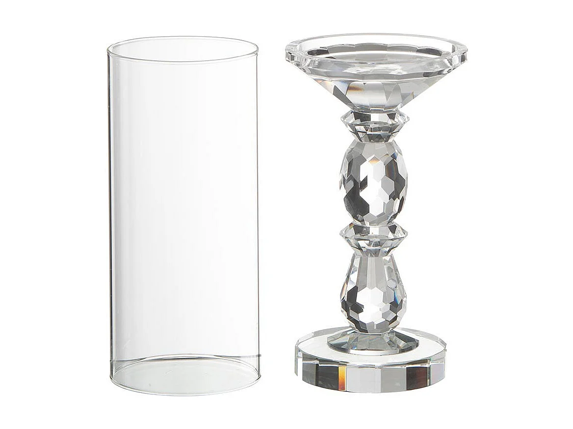 Photophore Design en Cristal "Marie" 42cm Transparent