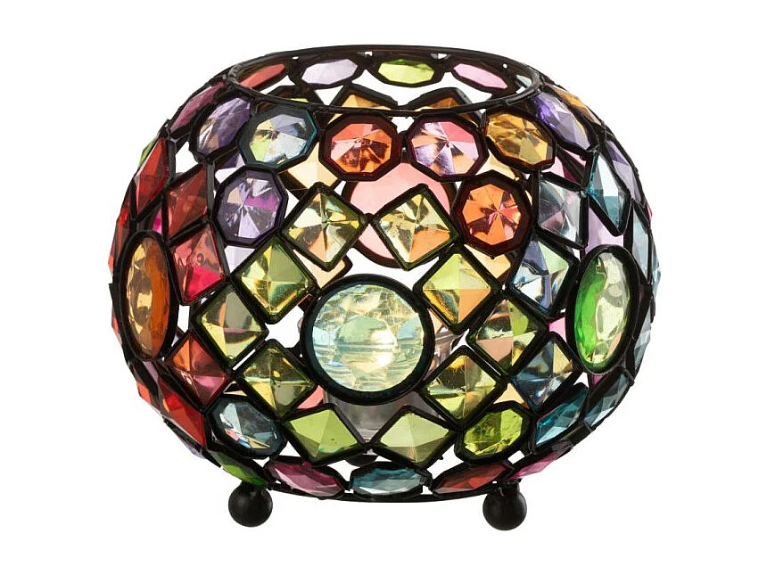 Photophore en Métal "Festive" 20cm Multicolore