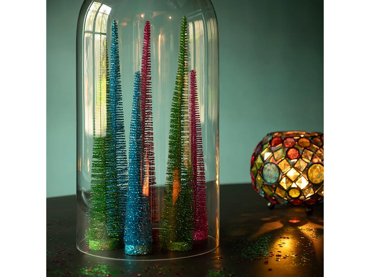 Photophore en Métal "Festive" 20cm Multicolore