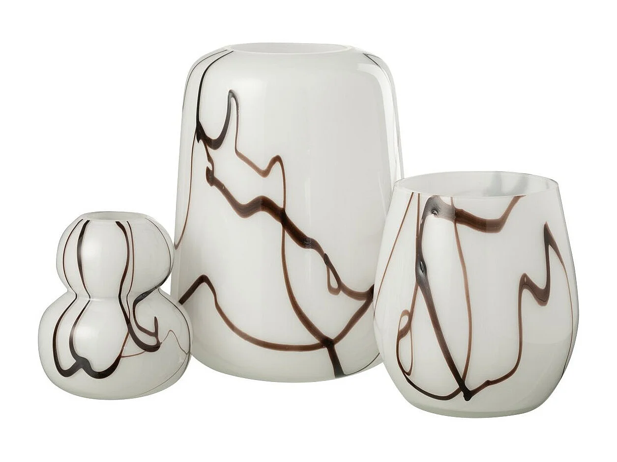 Photophore en Verre "Effet Fumé" 14cm Blanc