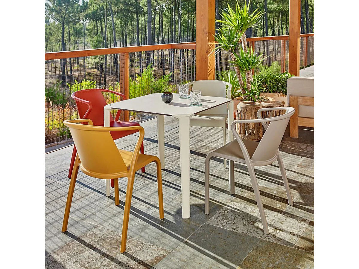 Fauteuil de Jardin Empilable "Fado" 76cm Taupe