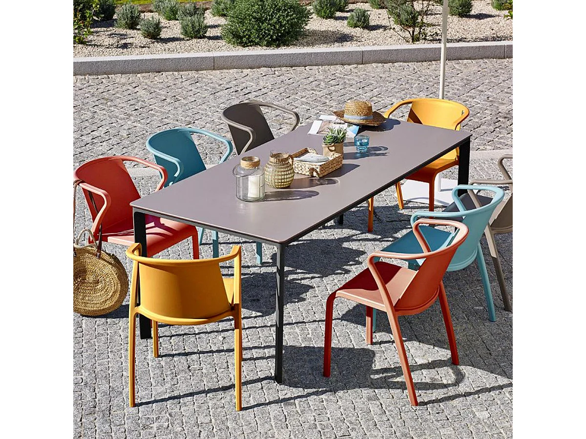 Fauteuil de Jardin Empilable "Fado" 76cm Taupe