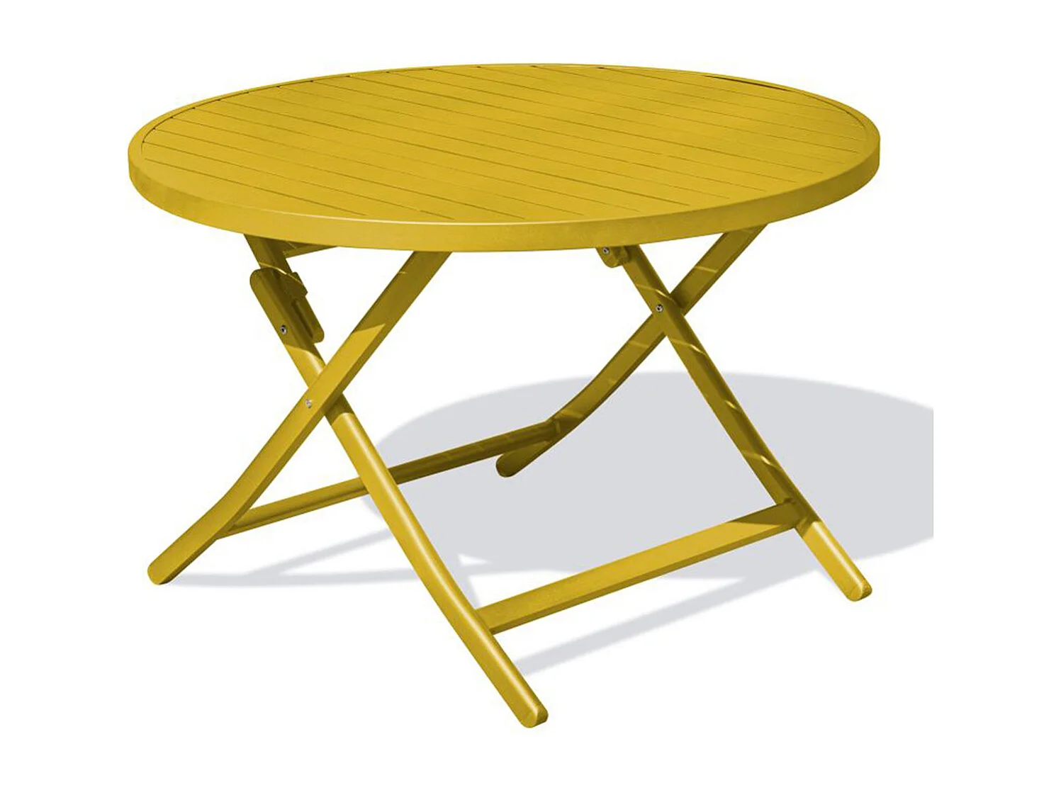 Table de Jardin Pliante "Marius" 110cm Moutarde