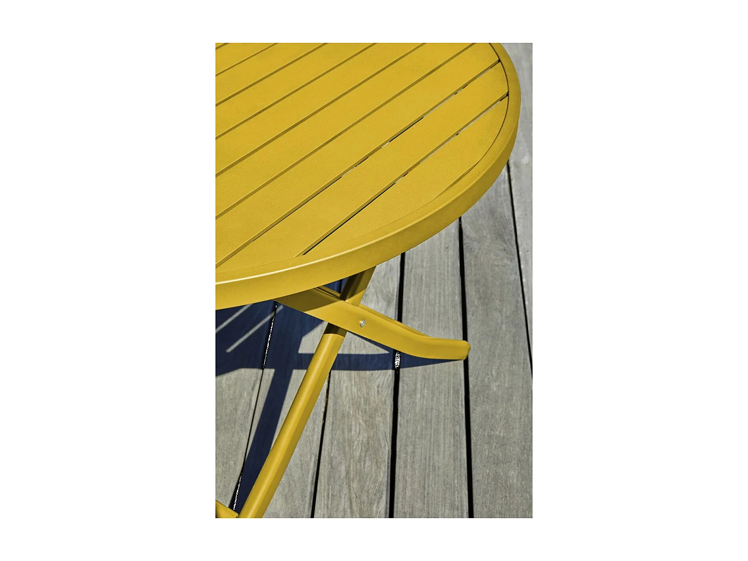 Table de Jardin Pliante "Marius" 110cm Moutarde