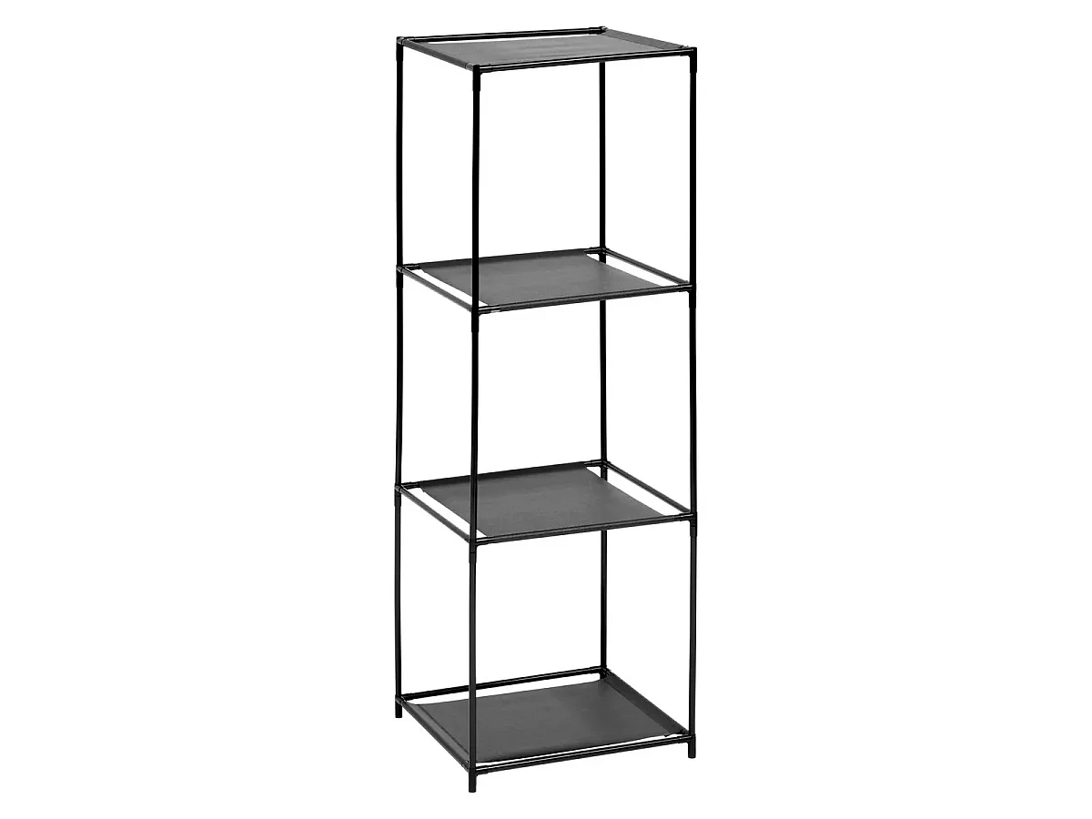 Étagère 3 Cases & 3 Boîtes "Mix n'Modul" 99cm Noir