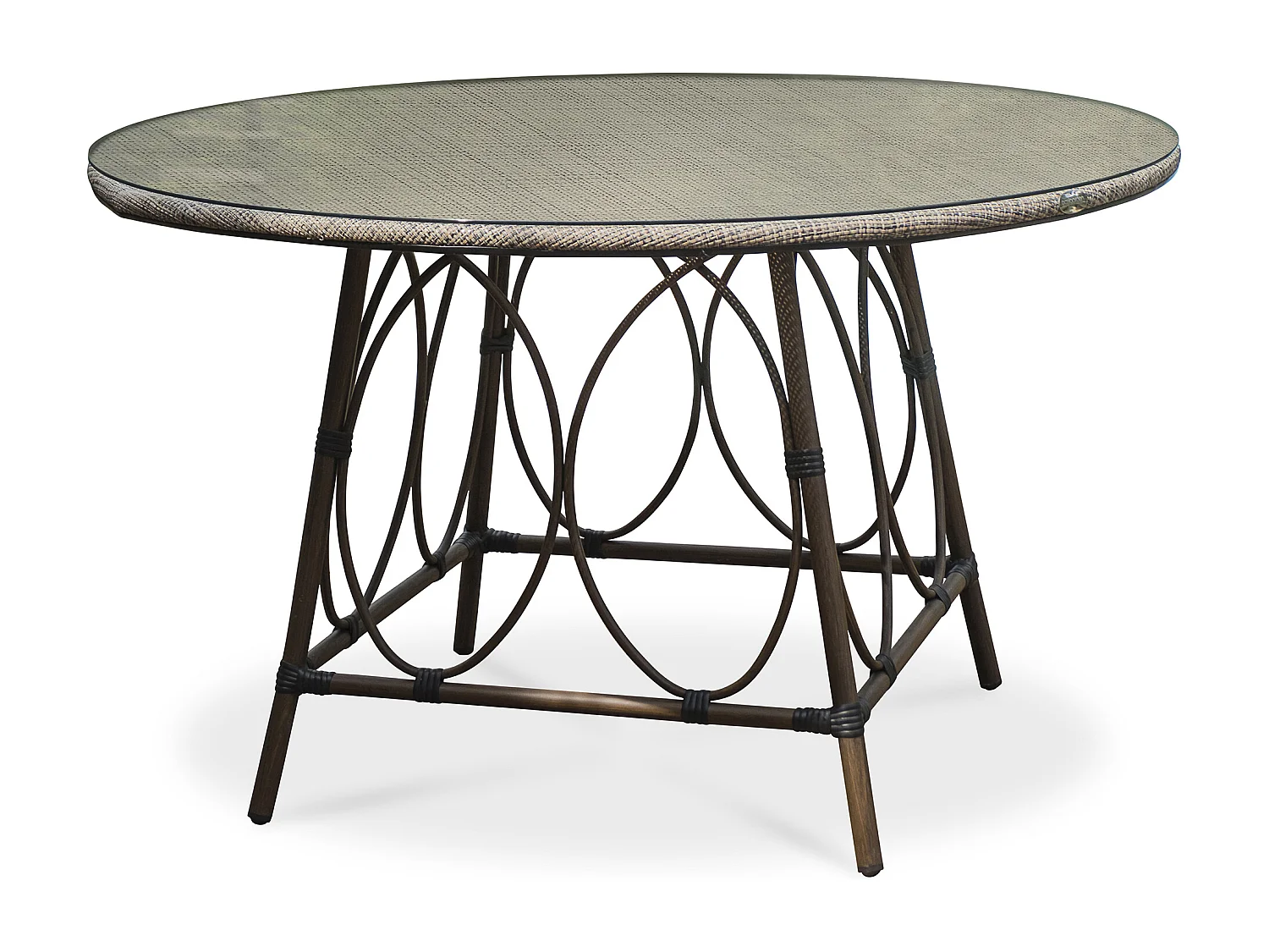 Table de jardin ronde en aluminium