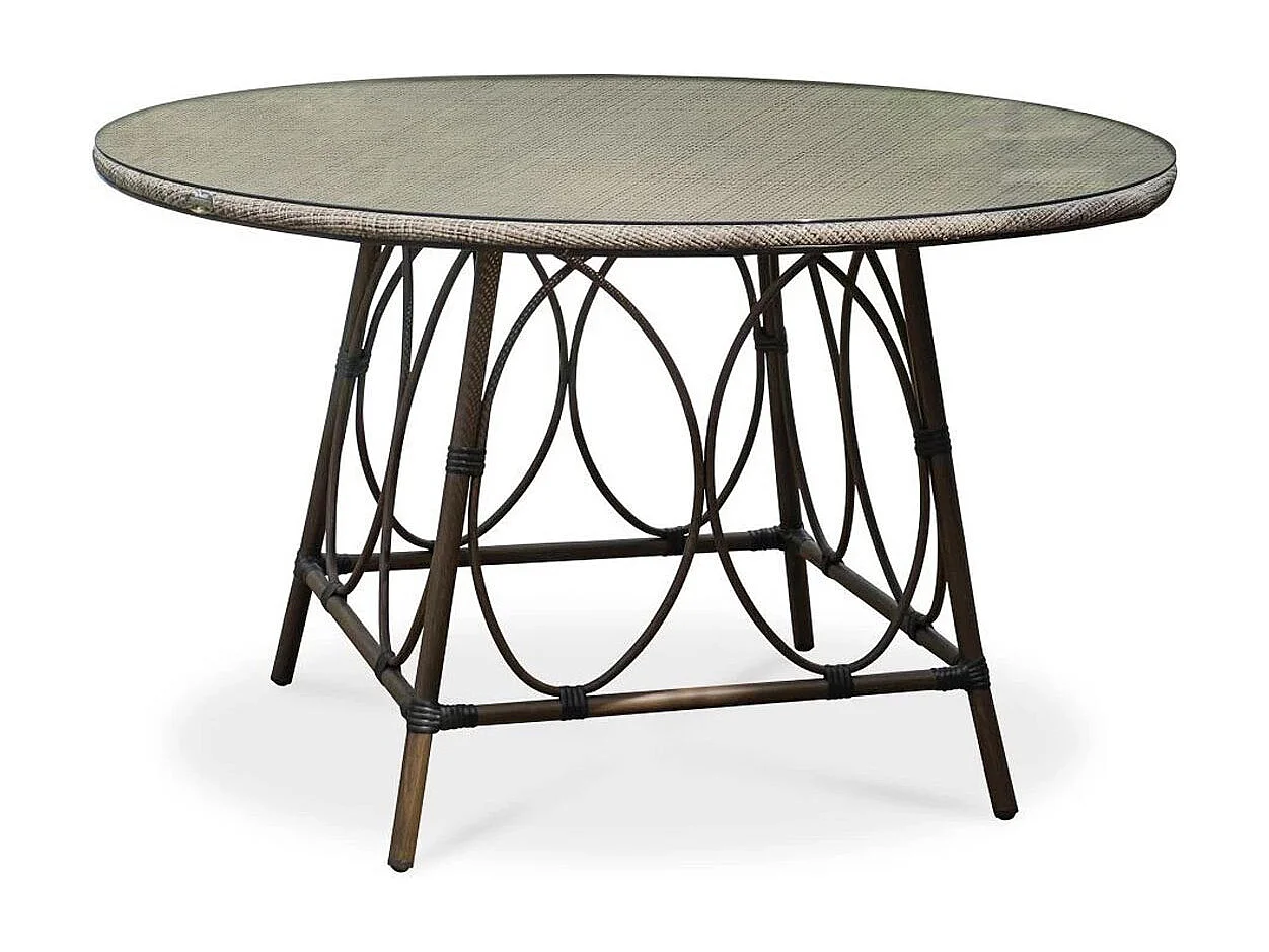 Table de Jardin Ronde "Ushuaia" 125cm Marron