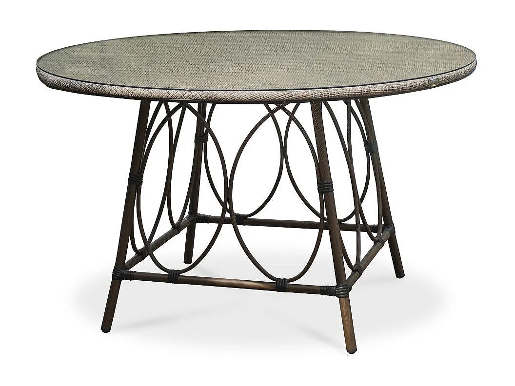 Table de Jardin Ronde "Ushuaia" 125cm Marron