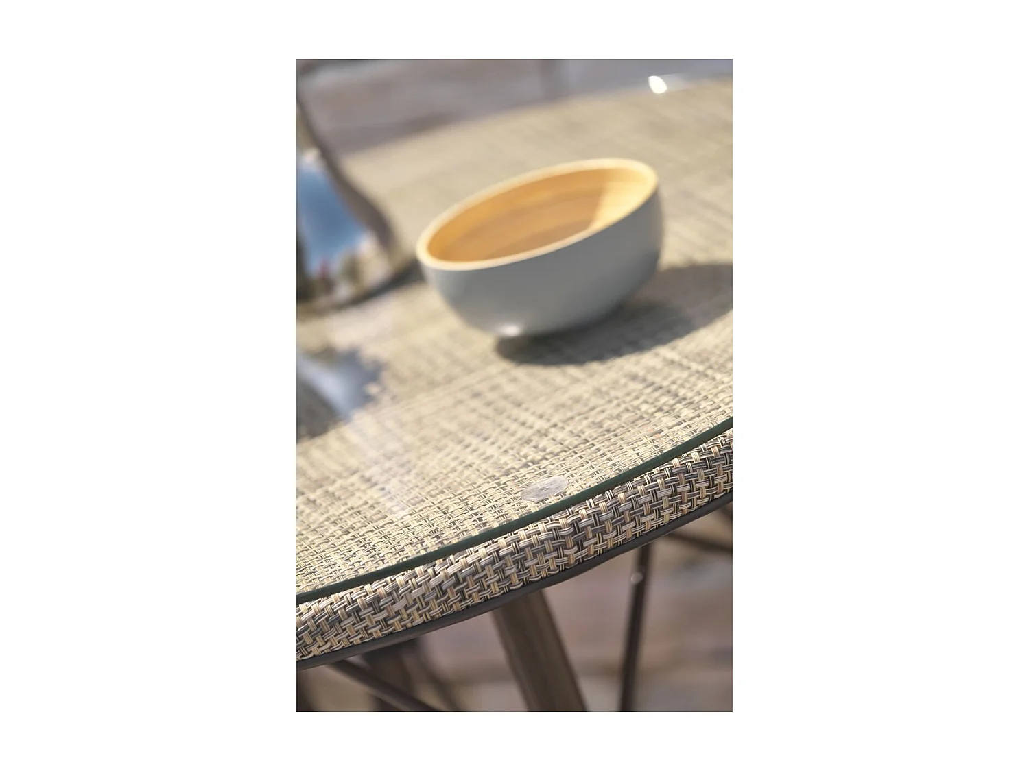 Table de Jardin Ronde "Ushuaia" 125cm Marron