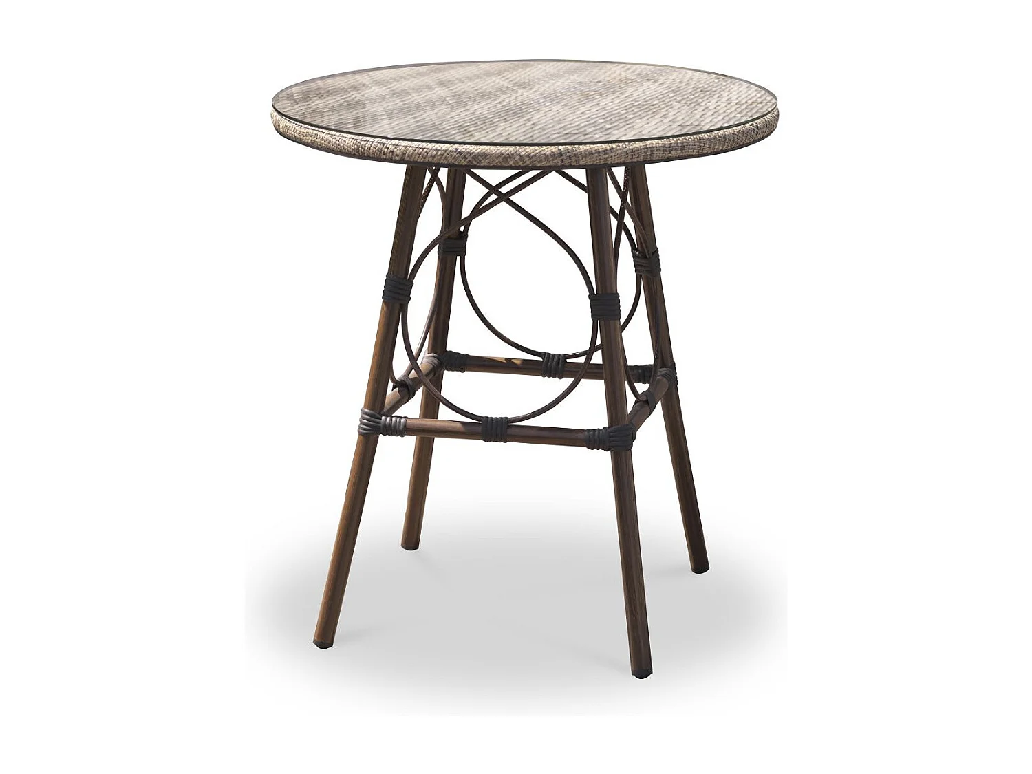Table de jardin ronde en aluminium