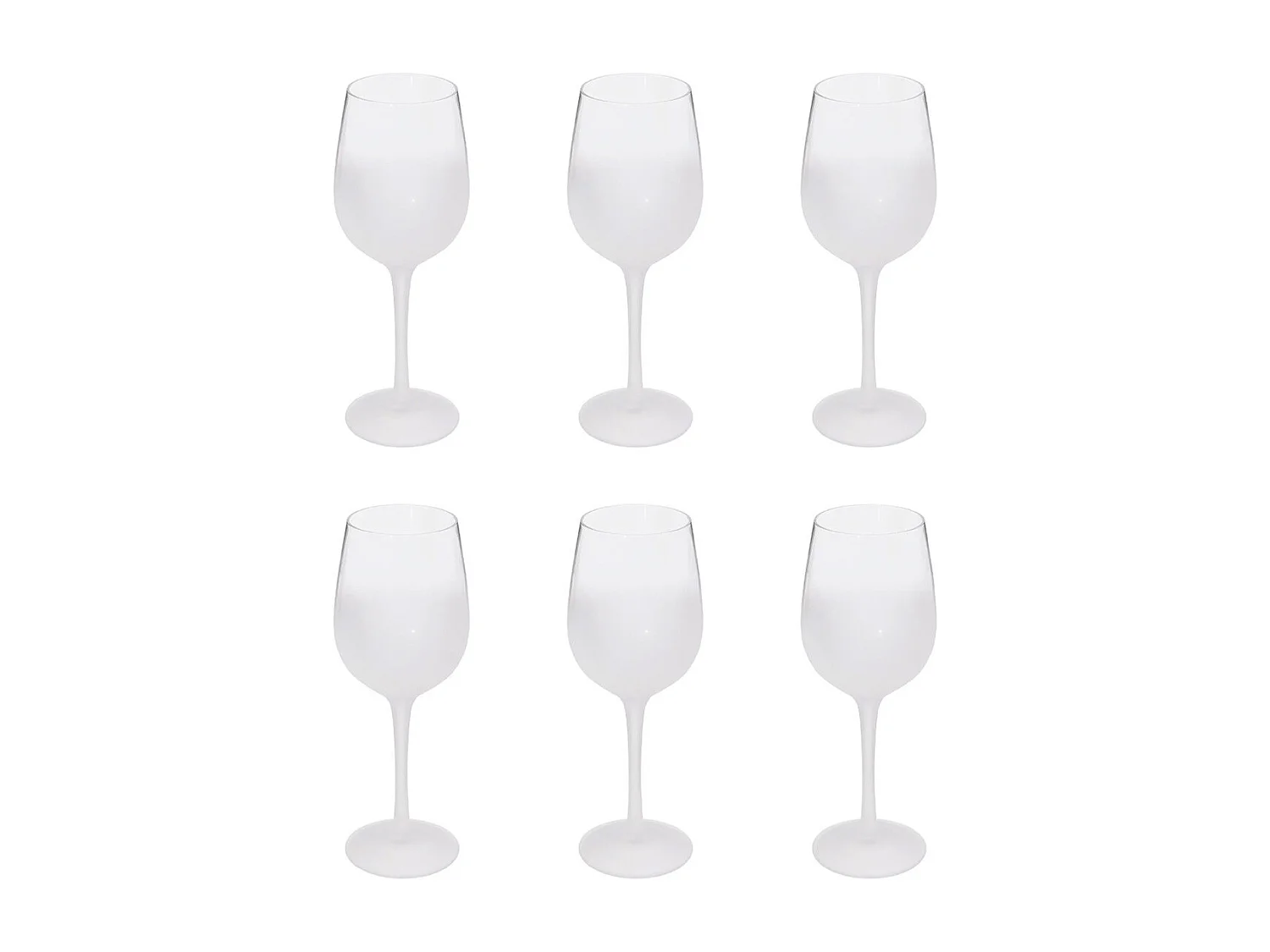 Lot de 6 Verres à Vin "Givrés" 38cl Transparent