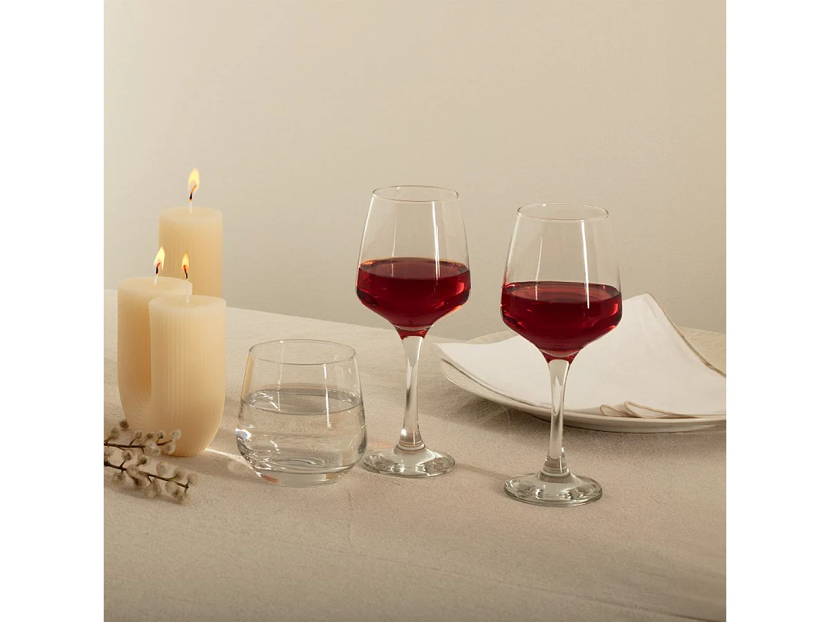 Service de Verre 12 Pièces "Elya" 19cm Transparent