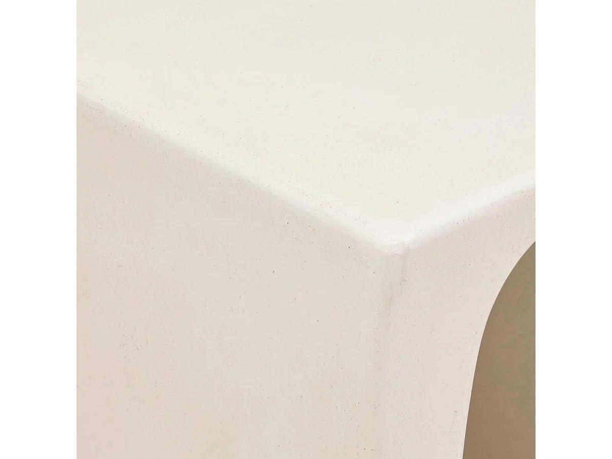 Meuble Bas Organique 4 Niches "Chesni" 137cm Ivoire