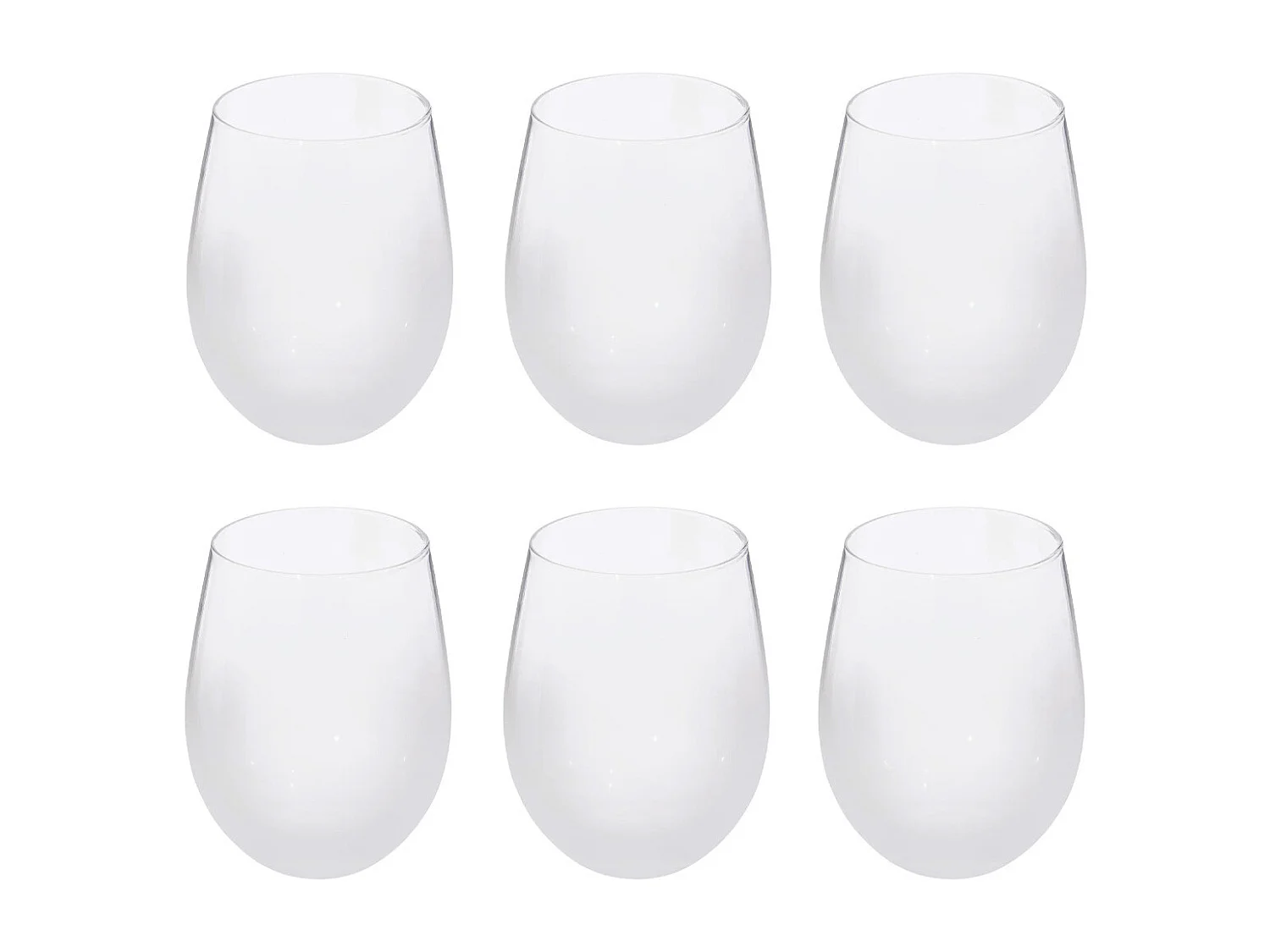 Lot de 6 Gobelets Bas "Givrés" 54cl Transparent