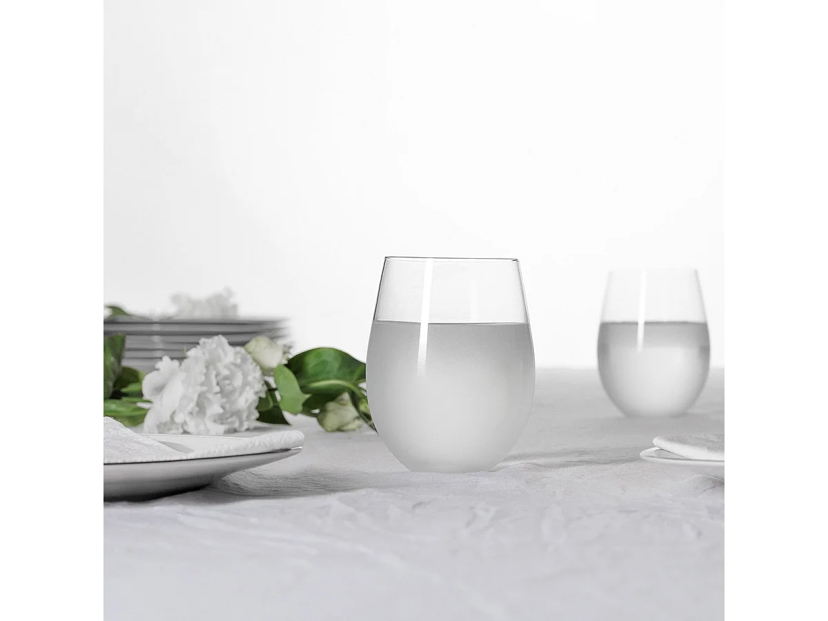 Lot de 6 Gobelets Bas "Givrés" 54cl Transparent