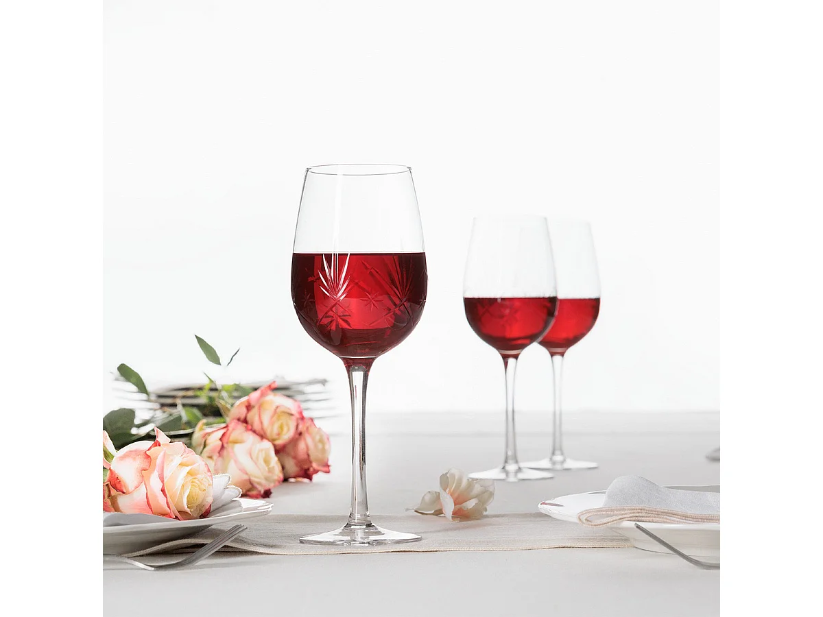 Lot de 6 Verres à Vin Design "Victoria" 38cl Transparent