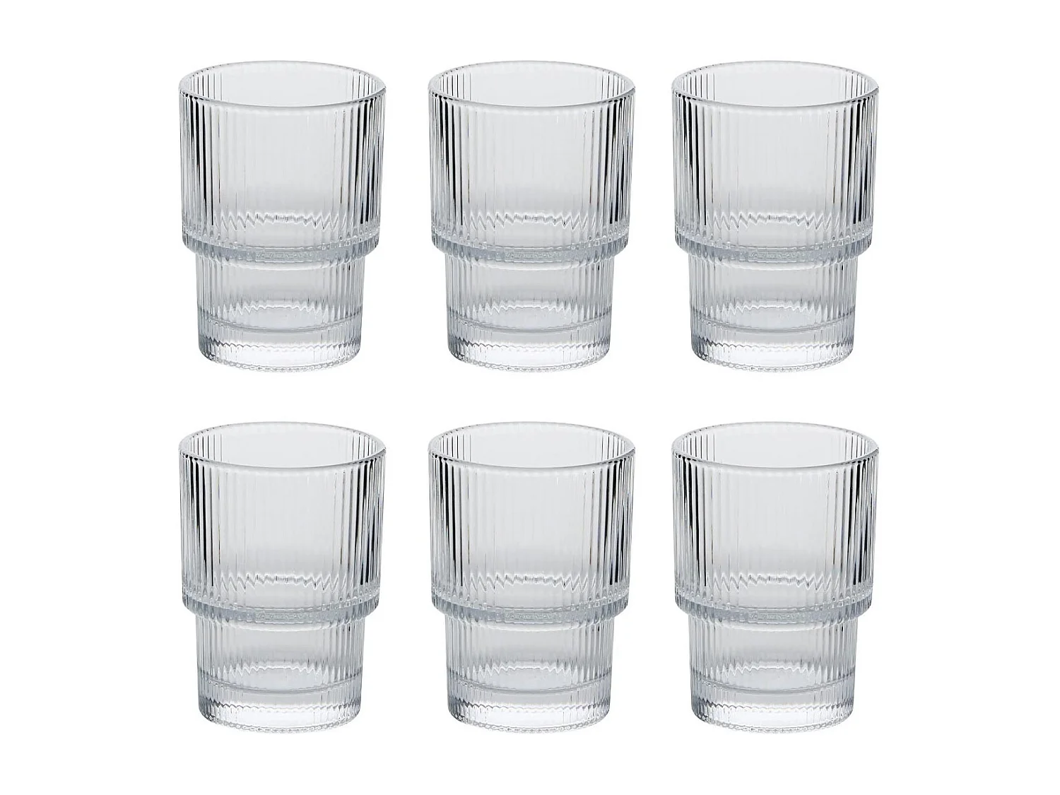 Lot de 6 Gobelets Bas "Emili'eau" 19cl Transparent