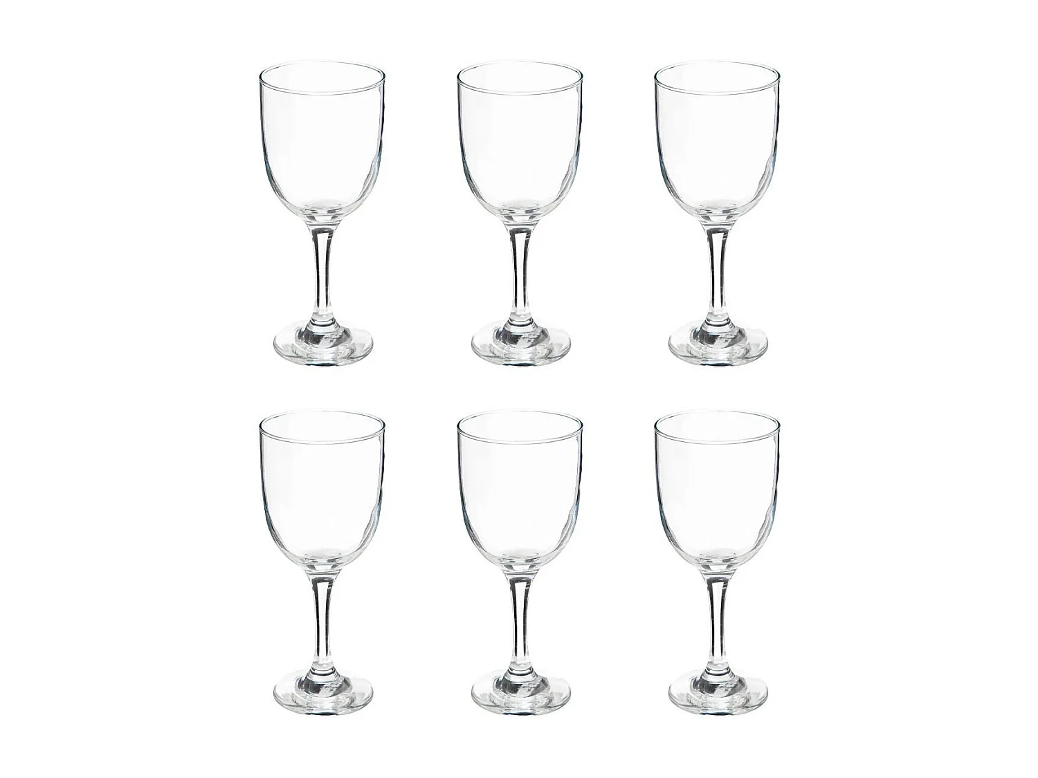 Lot de 6 Verres à Vin "Clara" 29cl Transparent
