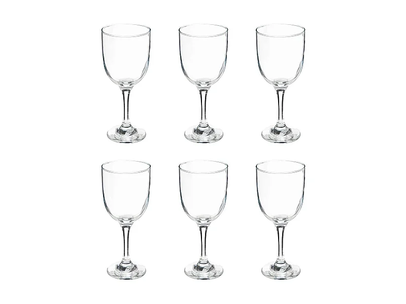 Lot de 6 Verres à Vin "Clara" 29cl Transparent