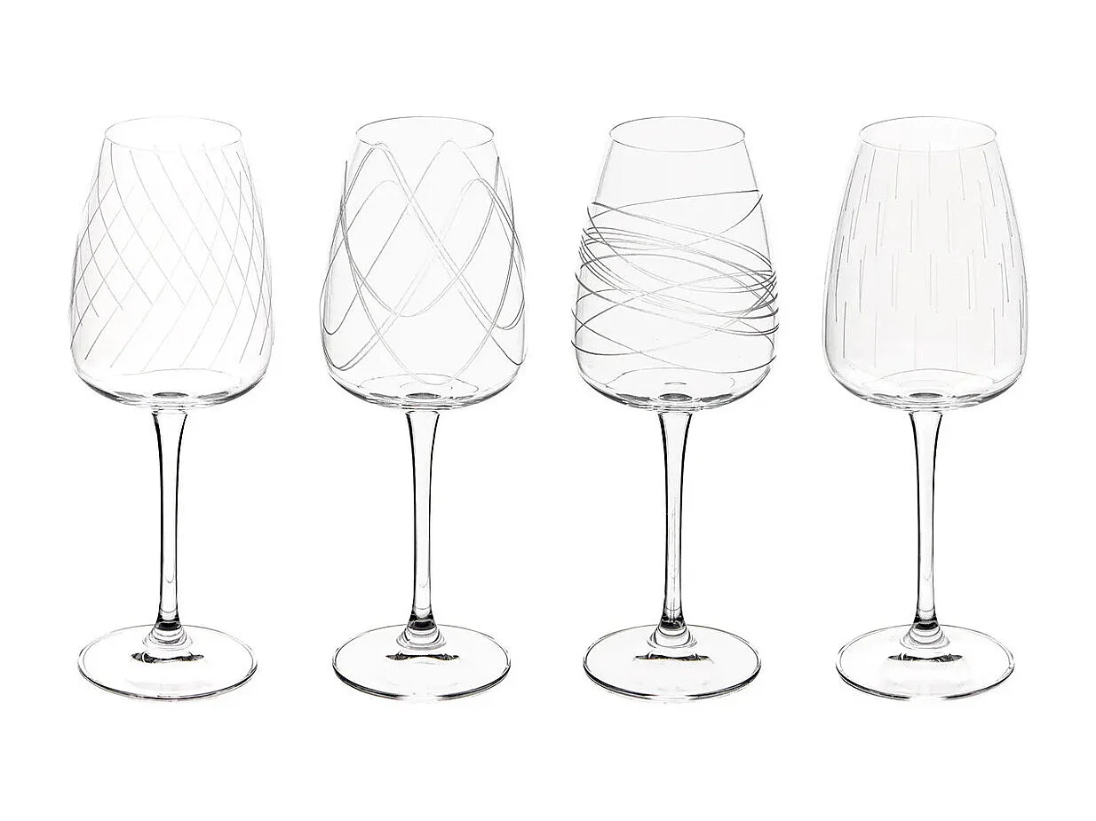 Lot de 4 Verres à Vin "Talia" 44cl Transparent