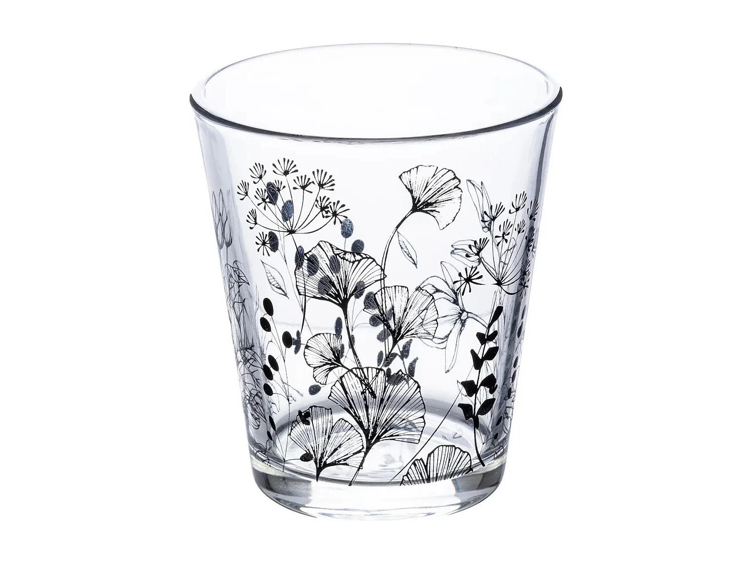 Lot de 6 Gobelets en Verre "White Floral" 33cl Transparent