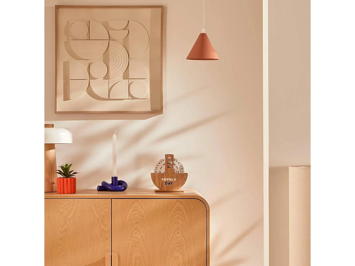 Lampe Suspension en Métal "Conia" 17cm Ambre