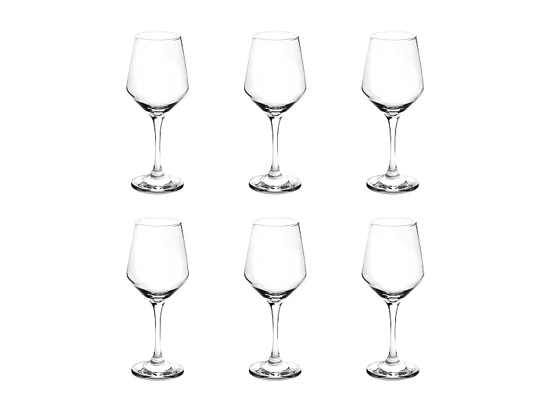 Lot de 6 Verres à Vin "Olivia" 35cl Transparent