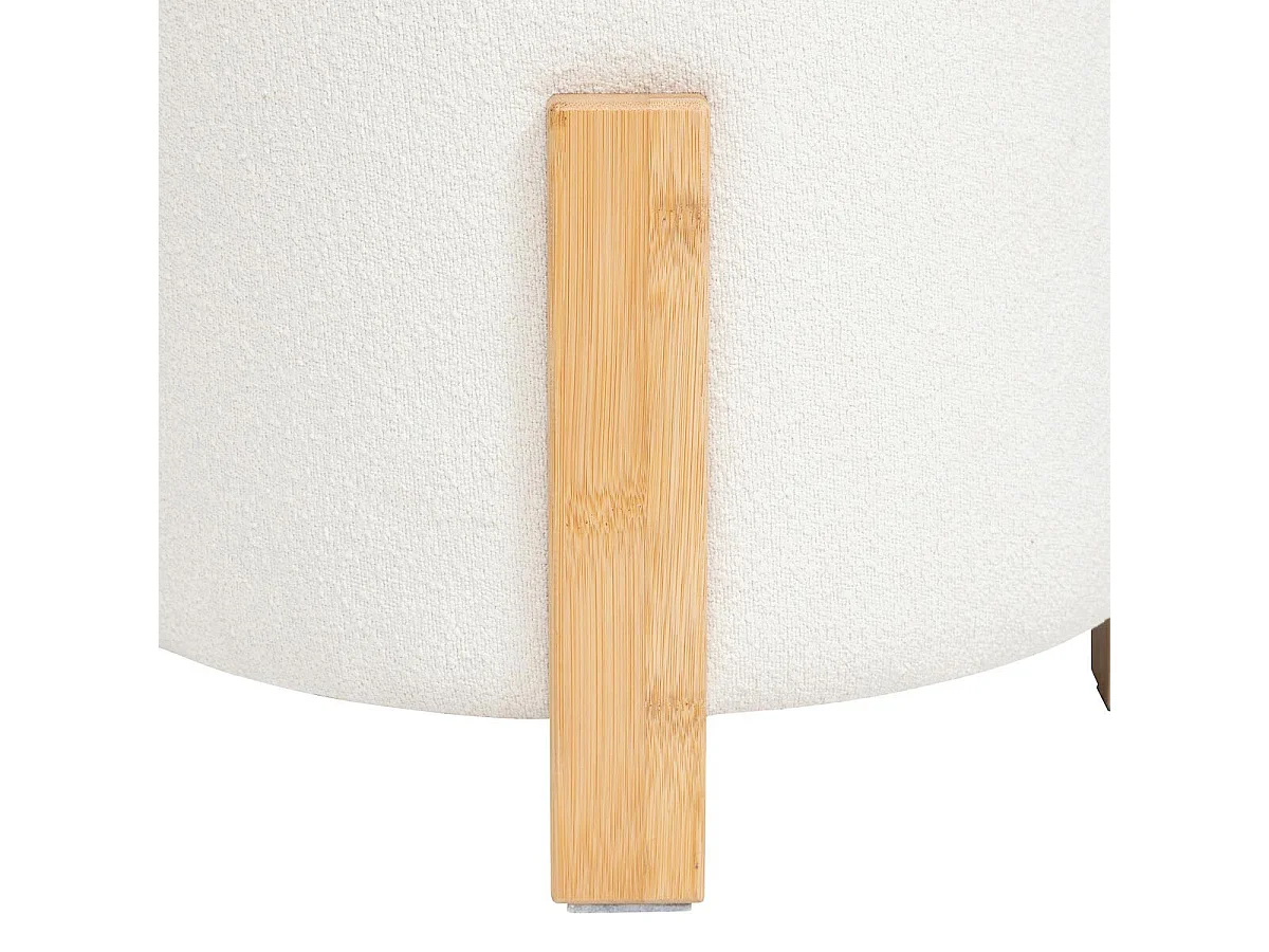 Tabouret d'Appoint Rond "Bansa" 37cm Blanc