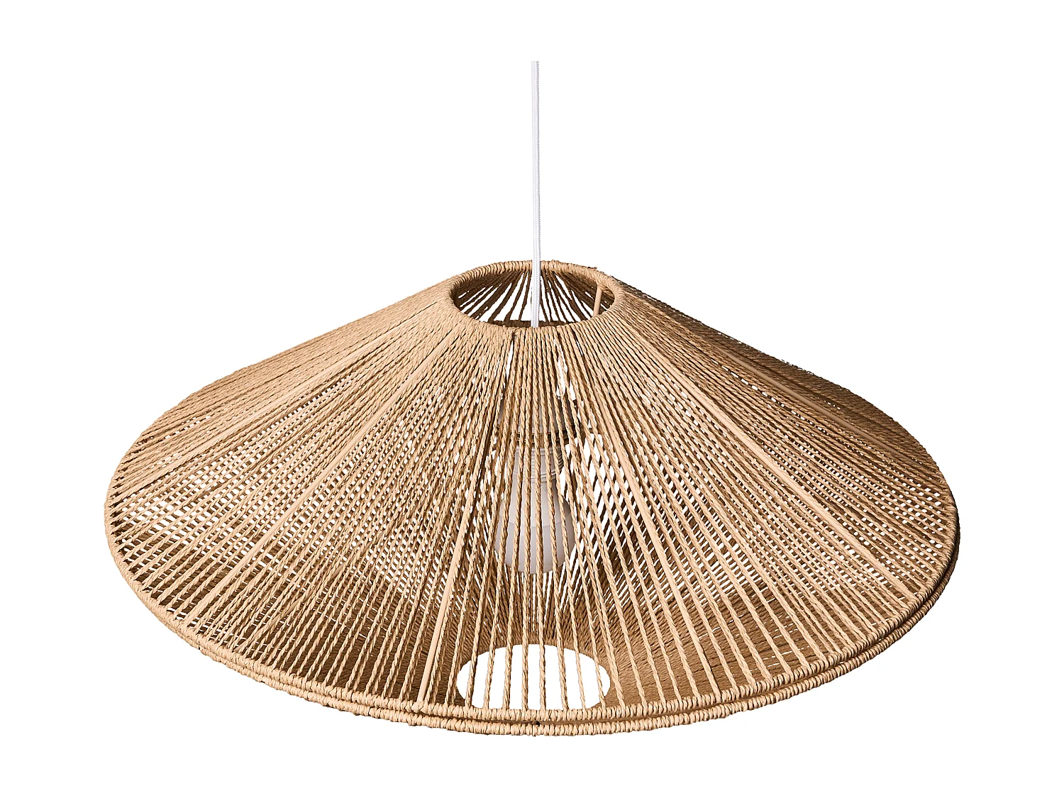 Lampe suspension CAVES Corde en papier Naturel