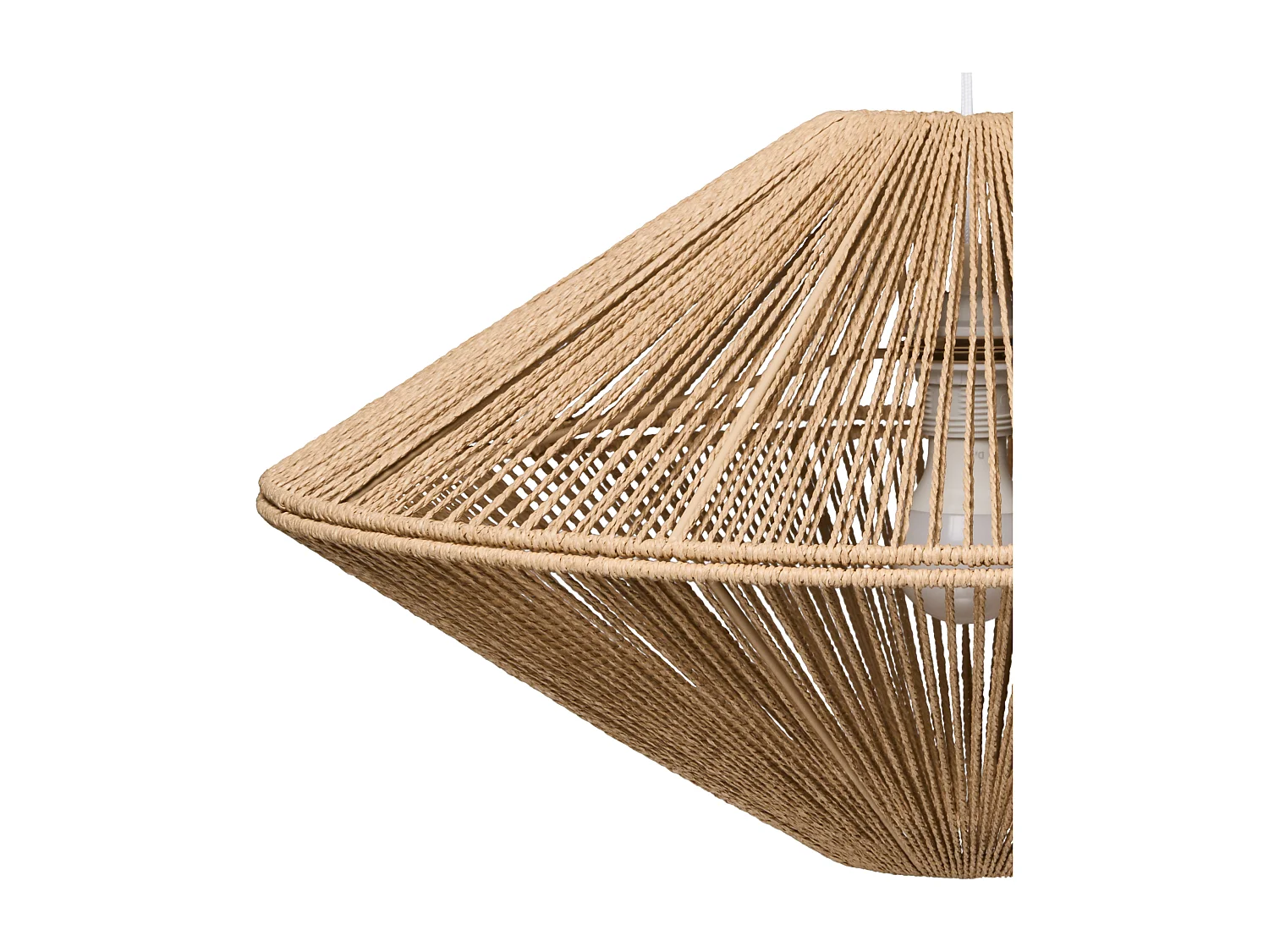 Lampe suspension CAVES Corde en papier Naturel