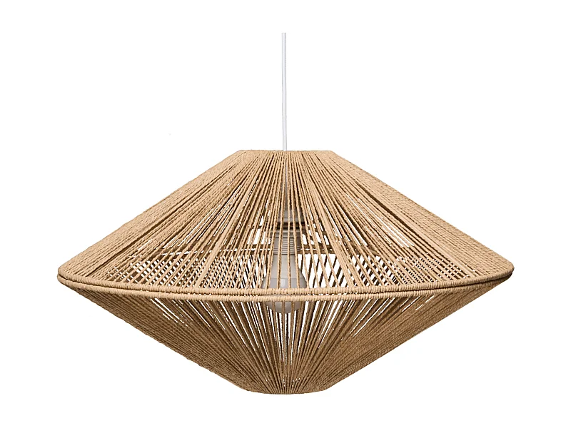 Lampe suspension CAVES Corde en papier Naturel