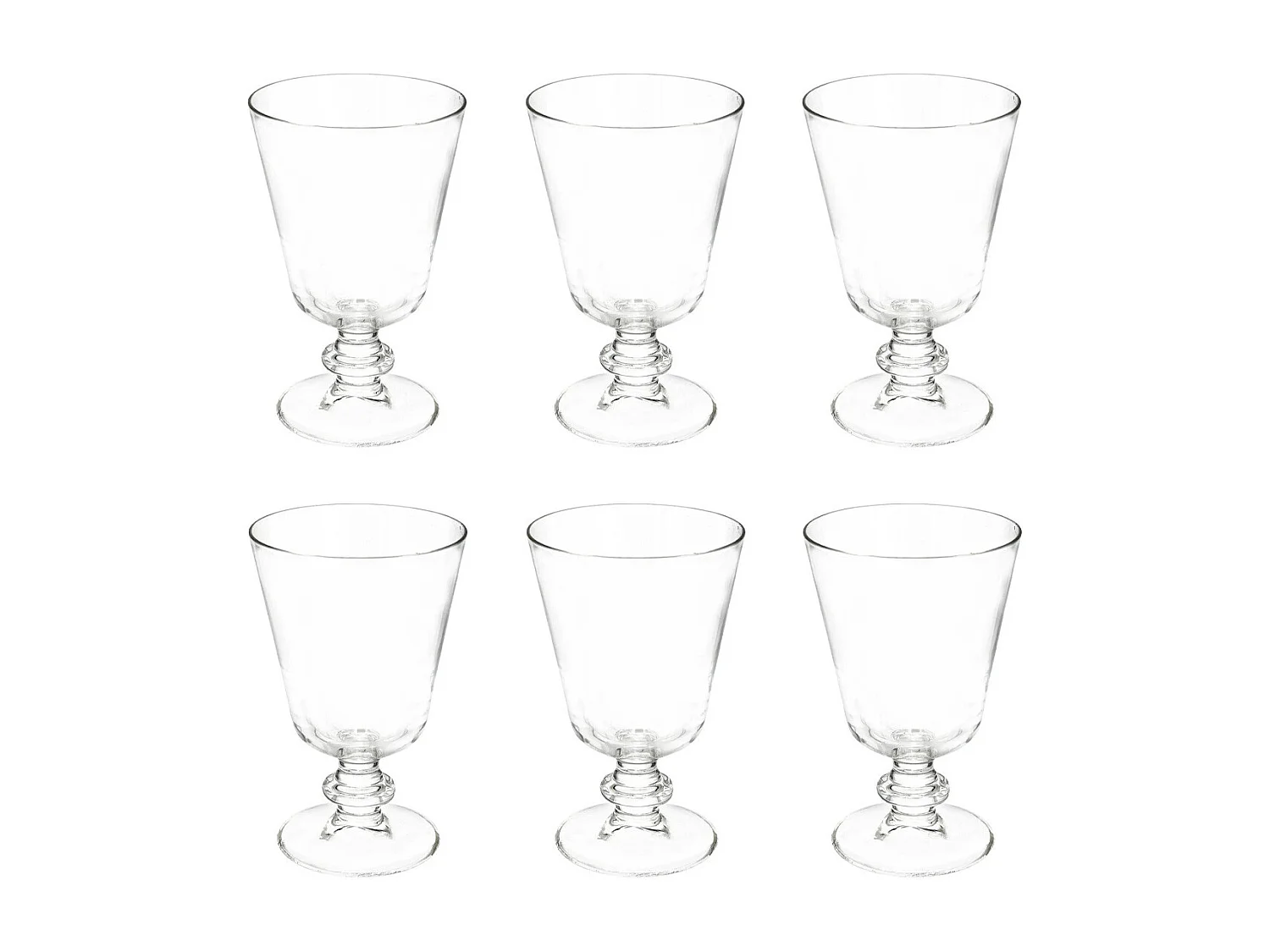 Lot de 6 Verres à Vin "Elena" 28cl Transparent
