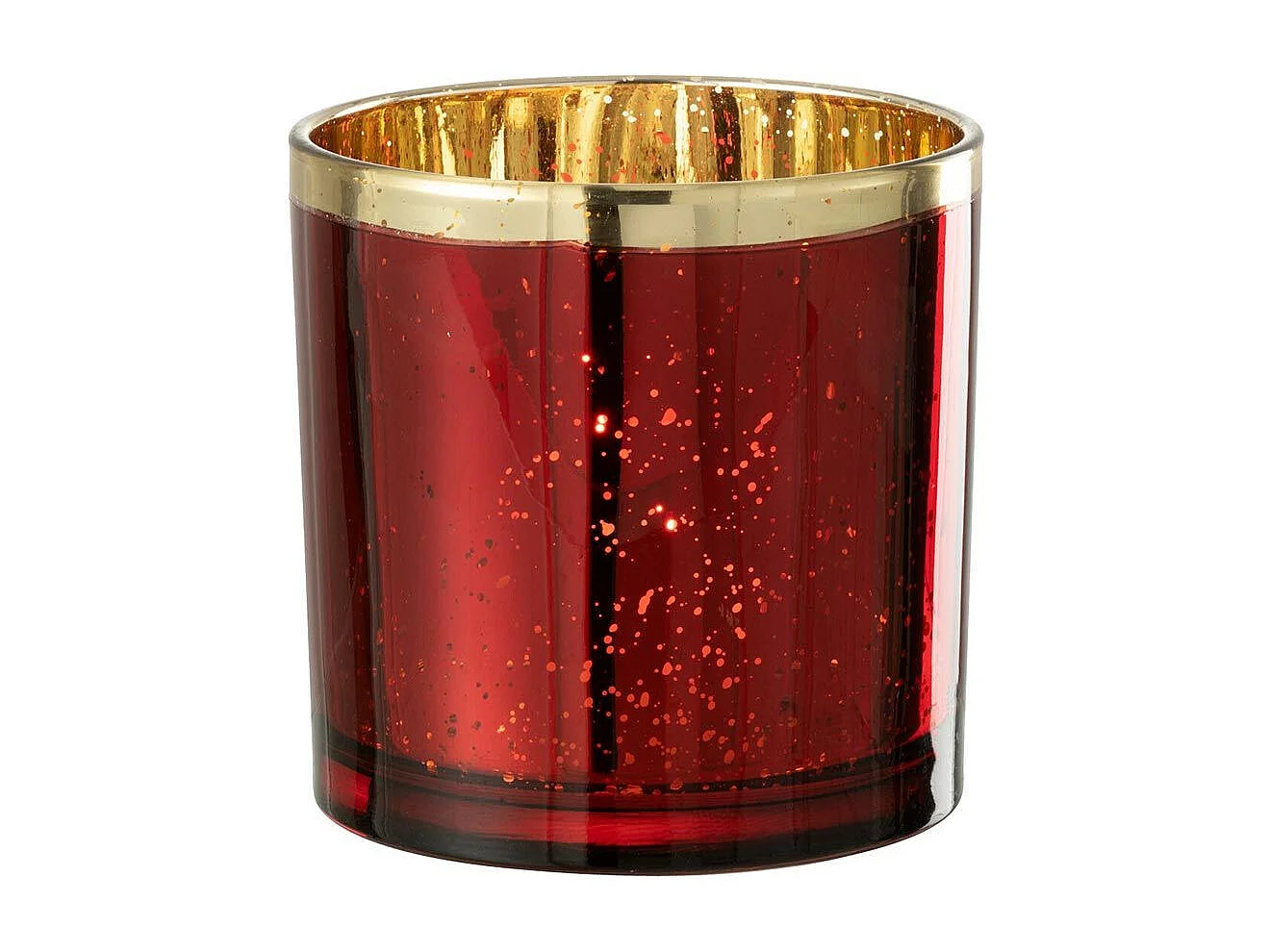 Photophore Design en Verre "Robby" 15cm Rouge