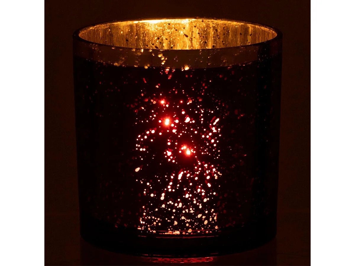 Photophore Design en Verre "Robby" 15cm Rouge