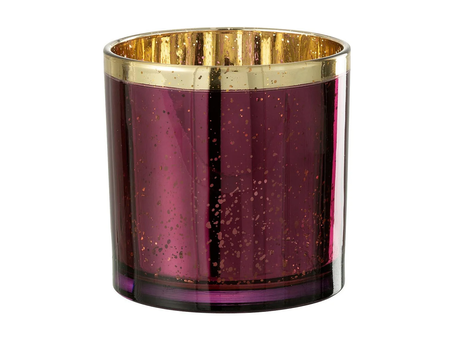 Photophore Design en Verre "Robby" 15cm Bordeaux