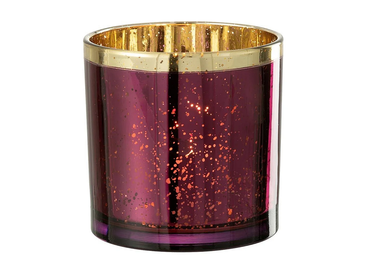 Photophore Design en Verre "Robby" 15cm Bordeaux