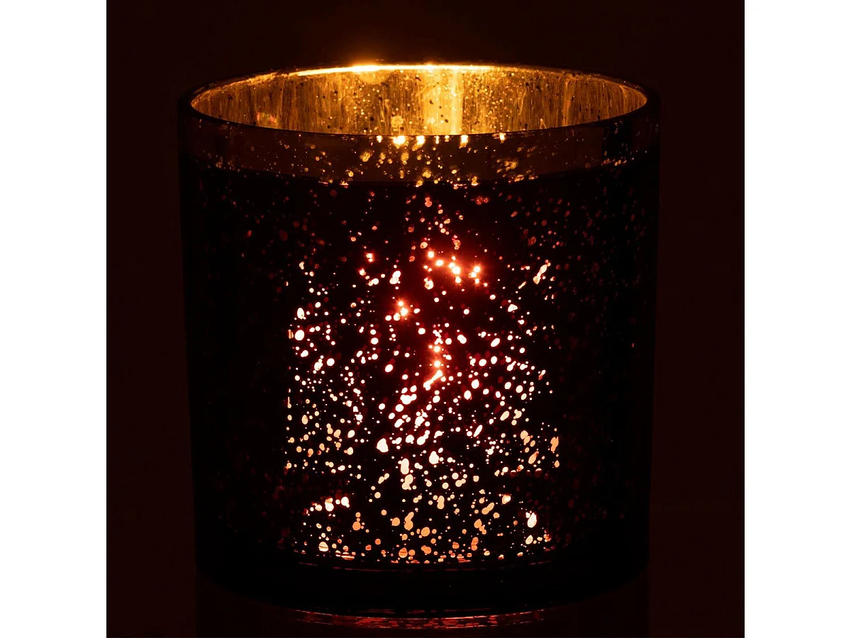 Photophore Design en Verre "Robby" 15cm Bordeaux