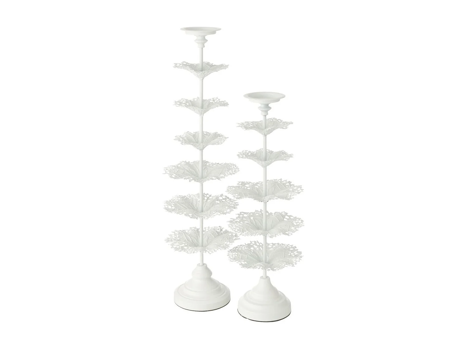 Photophore Design en Métal "Arbre" 79cm Blanc