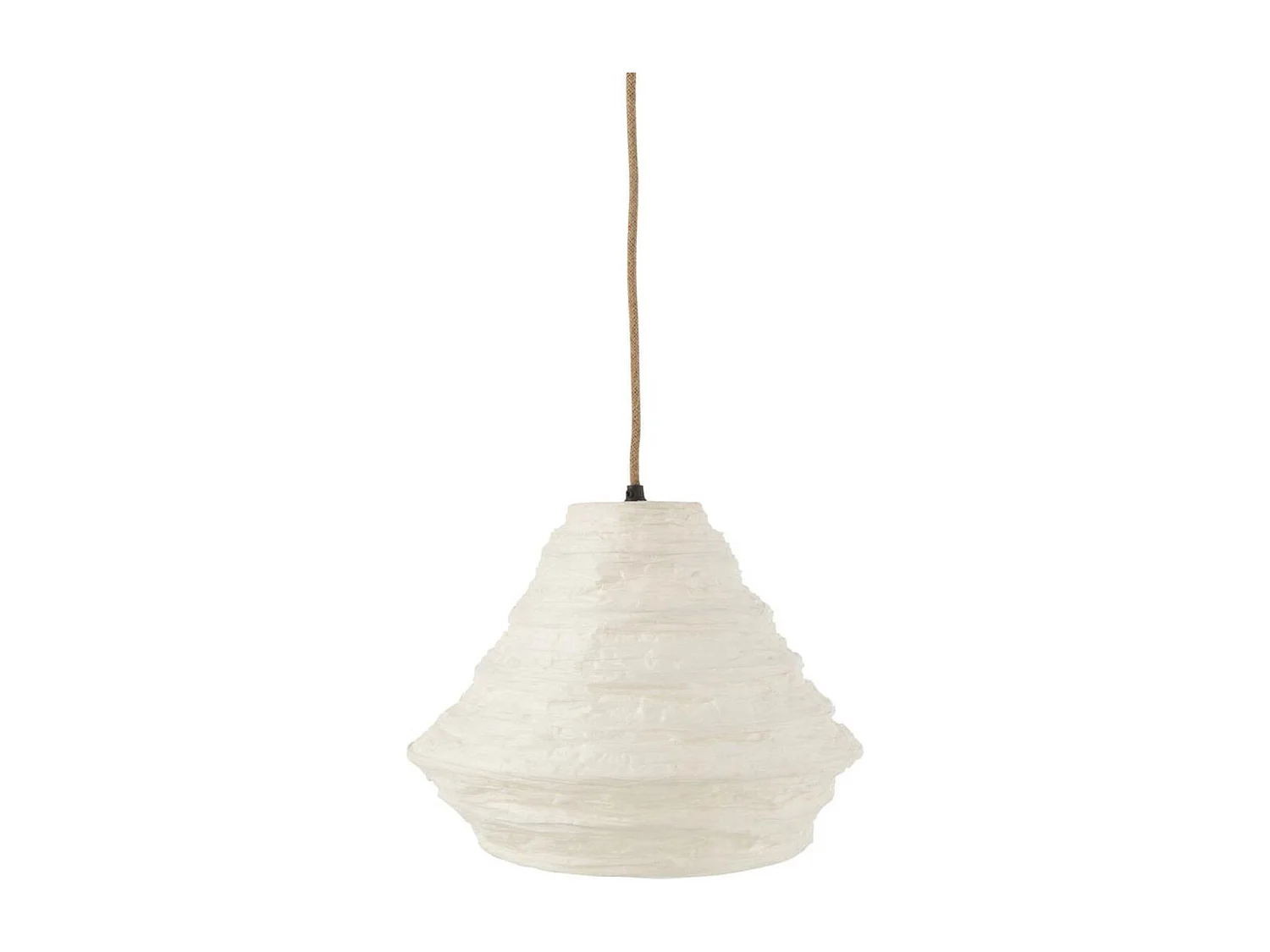 Lampe Suspension en Raphia "Nid" 35cm Blanc