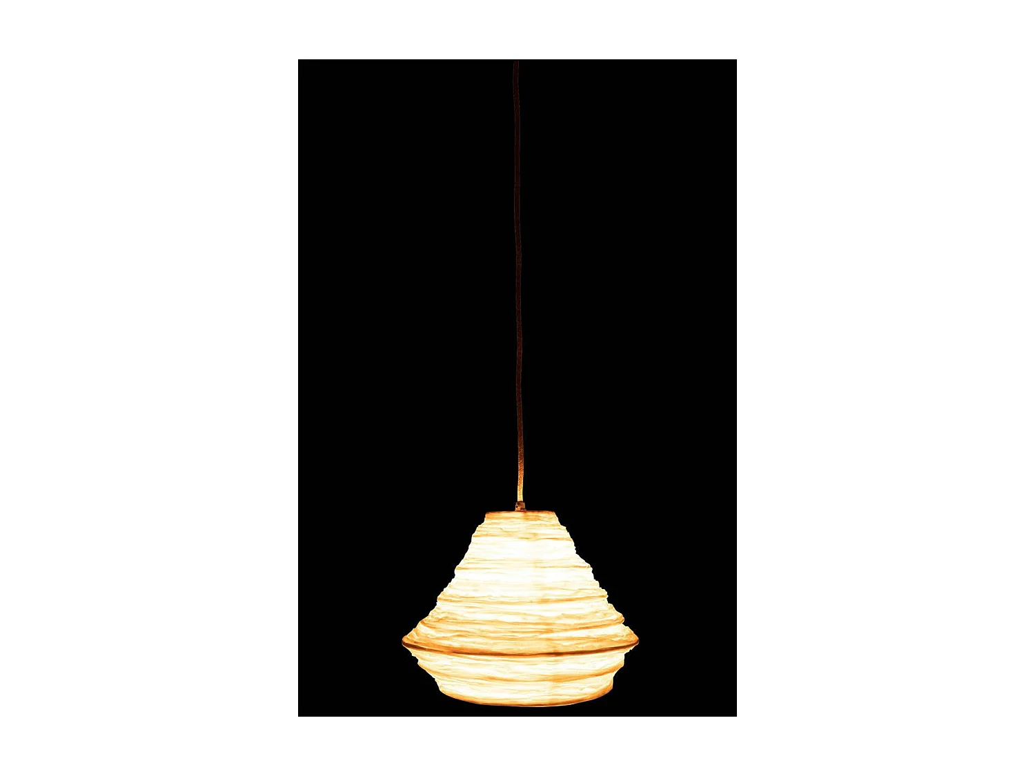 Lampe Suspension en Raphia "Nid" 35cm Blanc