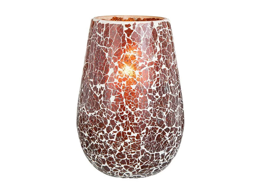 Photophore en Verre "Ali" 26cm Marron