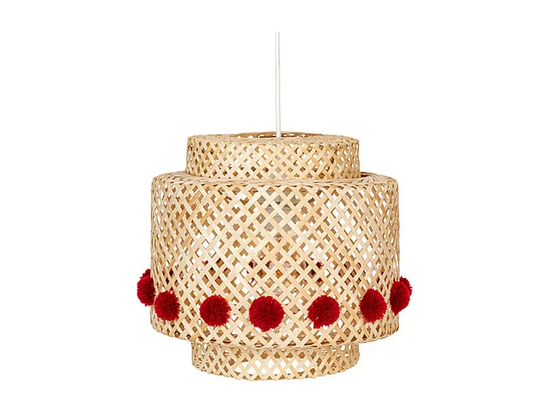 Lampe Suspension Enfant en Bambou "Liby" 30cm Naturel