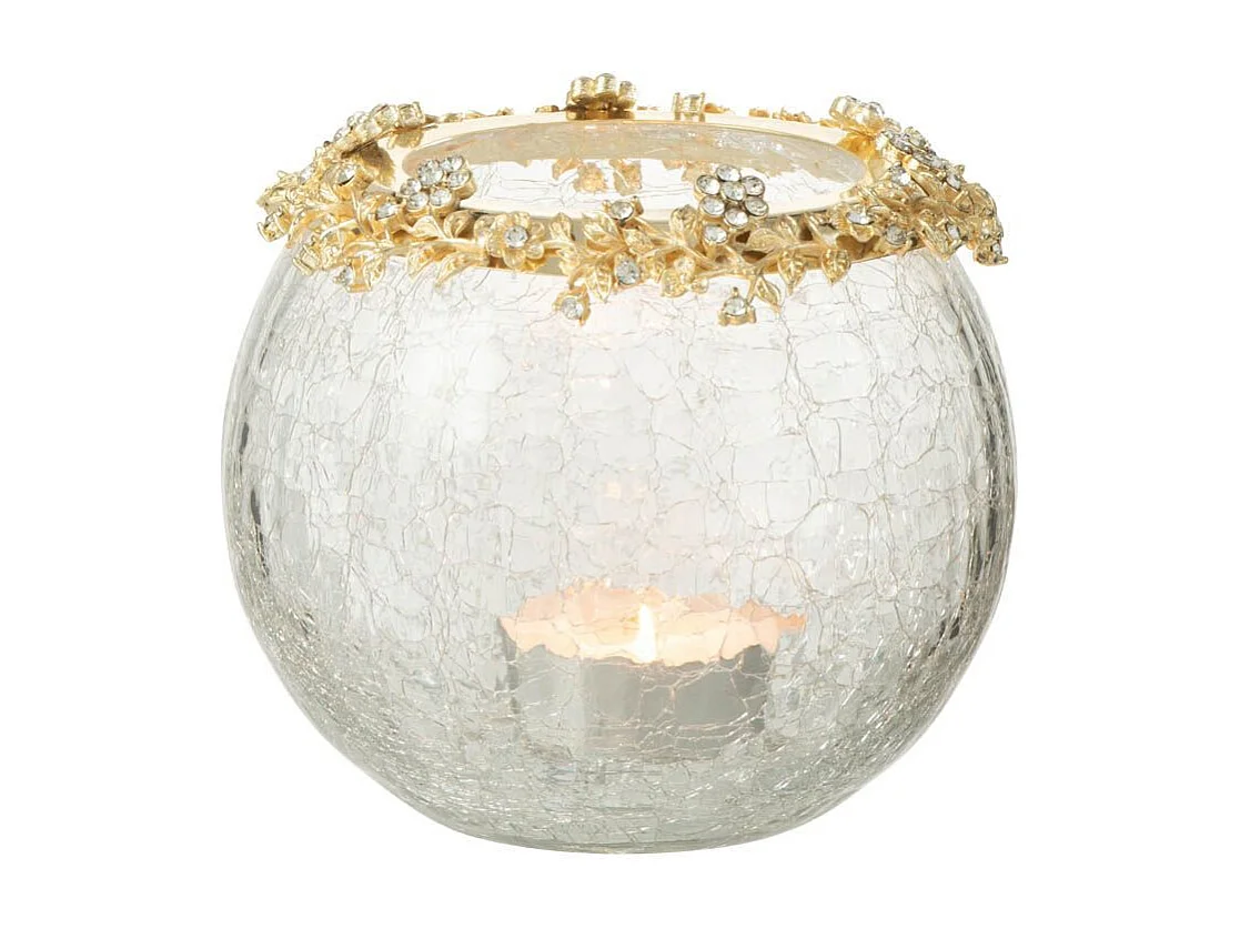 Photophore en Verre Design "Volve" 14cm Transparent