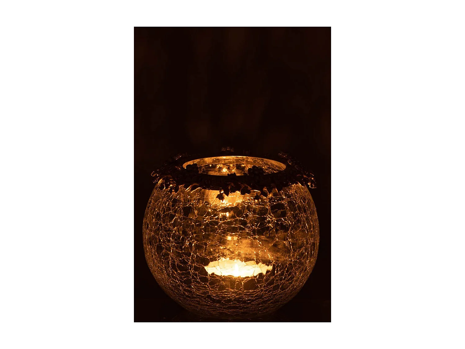 Photophore en Verre Design "Volve" 14cm Transparent