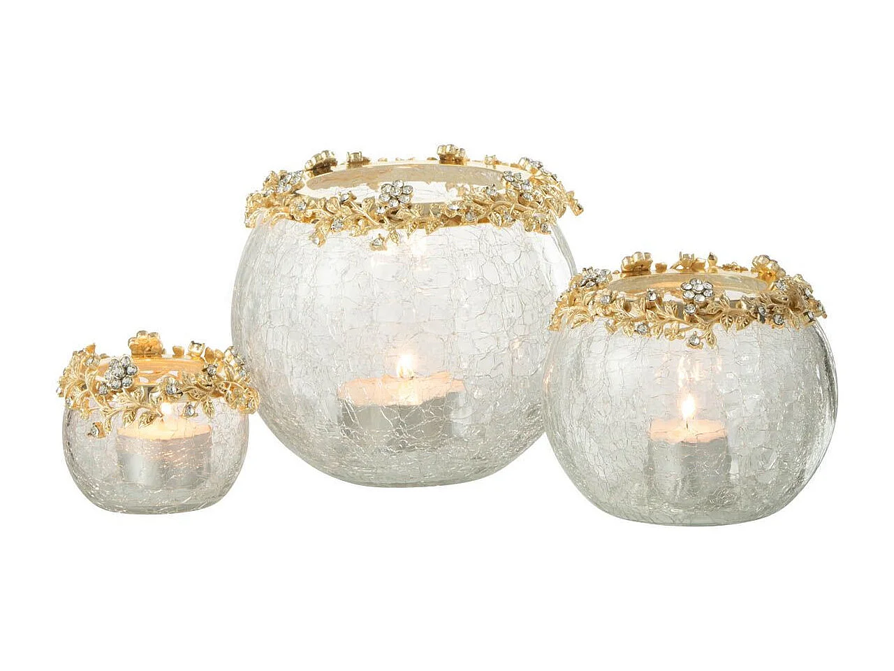 Photophore en Verre Design "Volve" 14cm Transparent