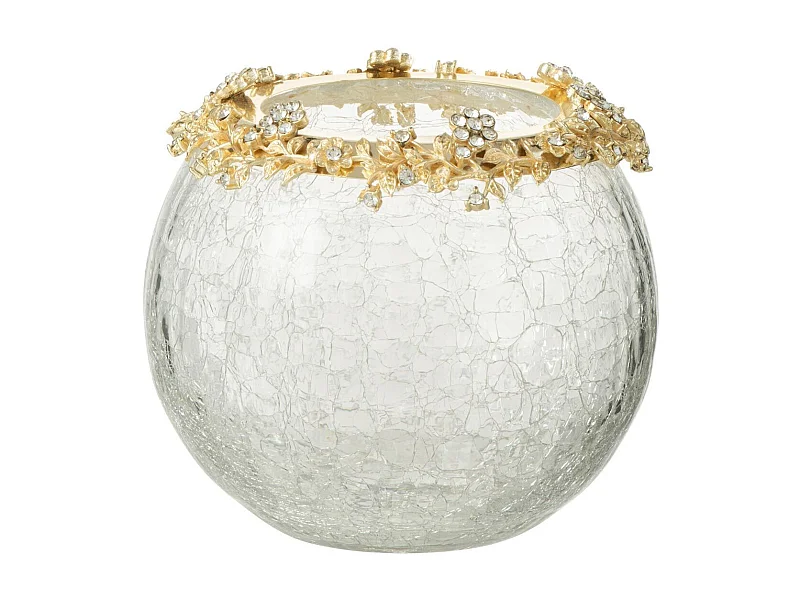 Photophore en Verre Design "Volve" 14cm Transparent