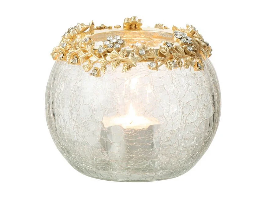 Photophore en Verre Design "Volve" 10cm Transparent